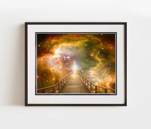 Double Matted and Framed Bridge to Heaven The Light