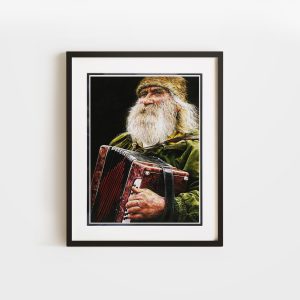 The Accordion | 12.5x15 Double Matted & Framed Paper