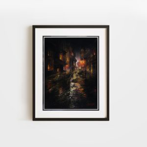 Castle Street | 12.5x15 Double Matted & Framed Paper