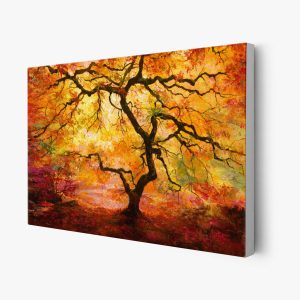 Glowing Couple Painting in Autumn