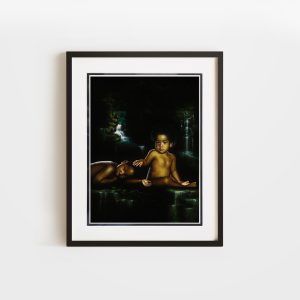 Found | 12.8x16 Double Matted & Framed Paper
