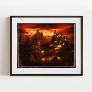 Lost Civilization | 11.25x18 Double Matted & Framed Paper