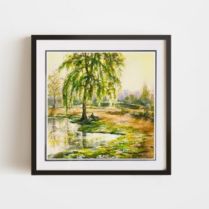 Park | 14x14 inch Heirloom Archival Double Matted OE Paper Print