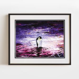 Penguin | 10x20 Double Matted & Framed Paper