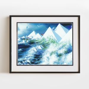 The Pyramids | 12x16 Double Matted & Framed Paper