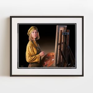 Self-Portrait | 13x16 Double Matted & Framed Paper