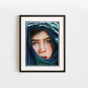 Young Sage | 12.5x15 Double Matted & Framed Paper