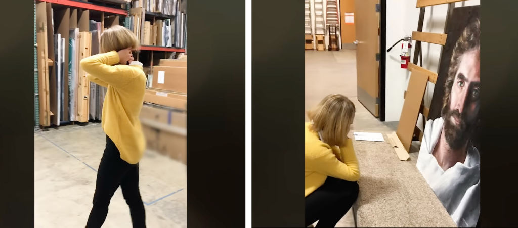 Akiane seeing Prince of Peace for the first time